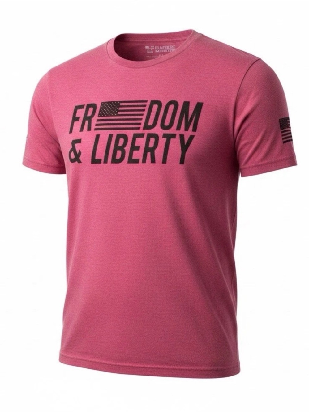 Freedom & Liberty Crewneck Short-Sleeve Tee - Pink